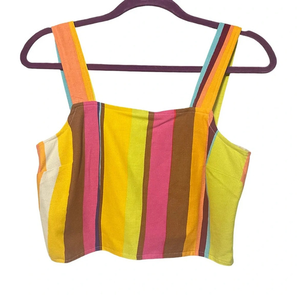 Giani Bernini Tops - GB linen blend crop top size S